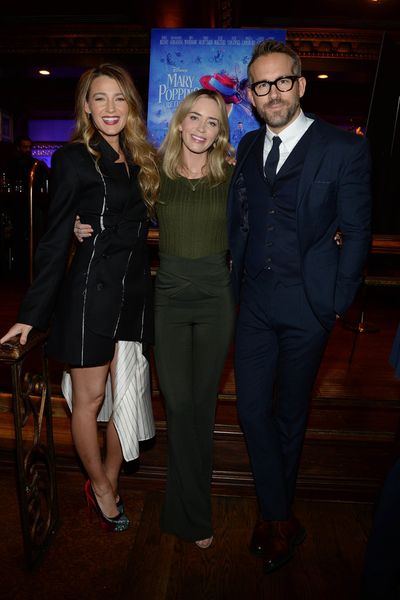 Blake Lively,Emily Blunt, Ryan Reynolds Photo